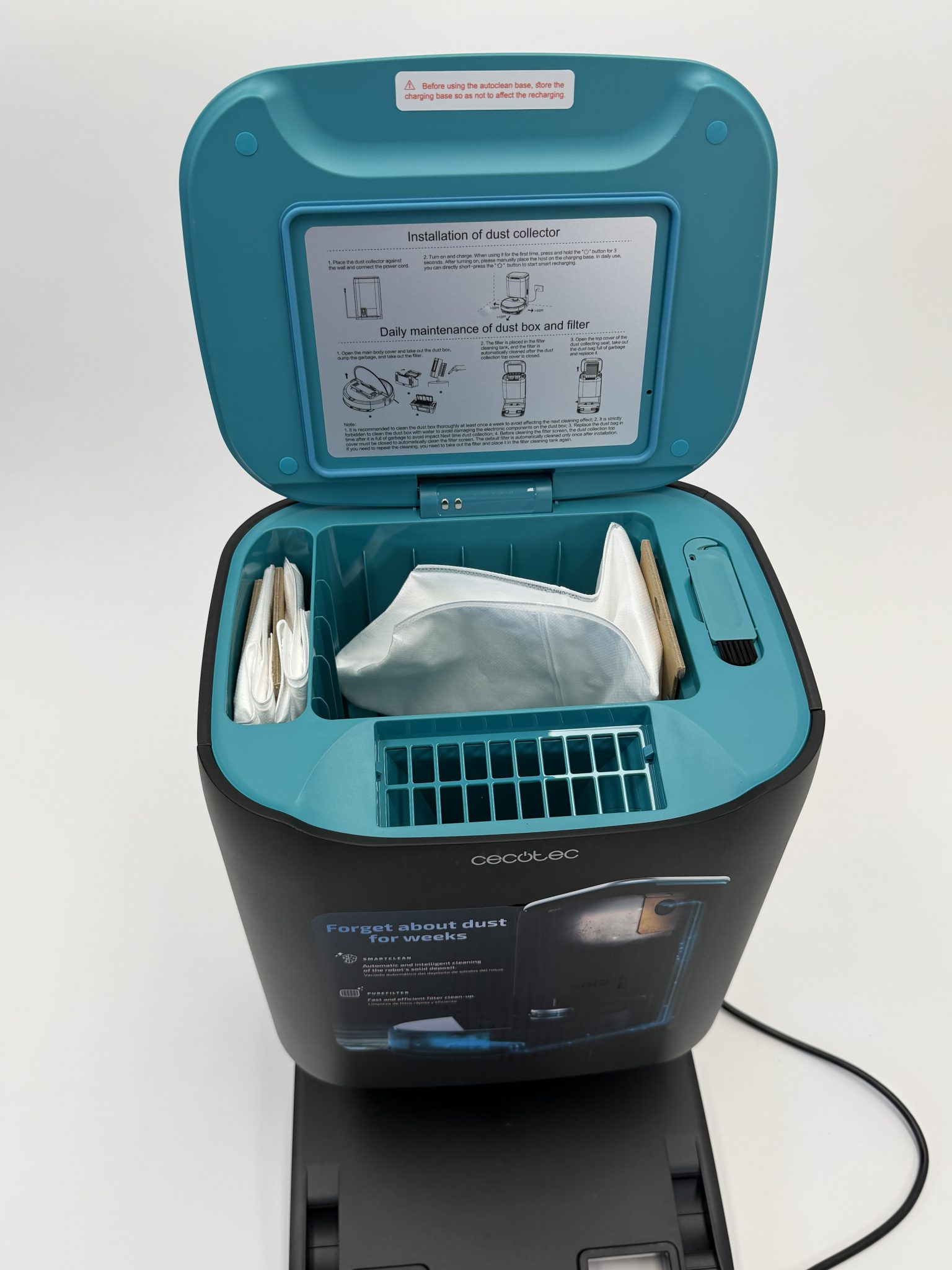 Cecotec Conga Home 10000 roboto siurblio ištuštinimo stotis
